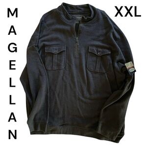 NWT Magellan Black Quarter-Zip Pullover Men’s XXL Casual, Nice & Cozy!